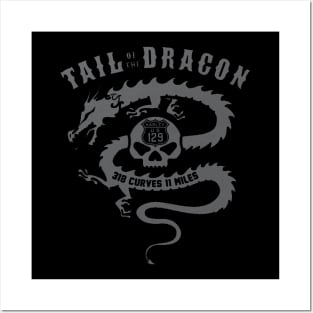 skull tail dragon Posters and Art